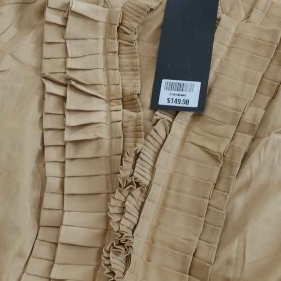 Rachael G. Black and Gold Satin Dress, Size S - Picture 4 of 13